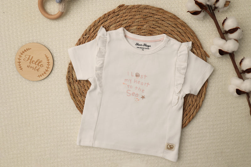 Organic cotton casual T-shirts for baby girls