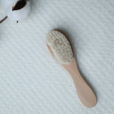 Wooden hair brush for babies