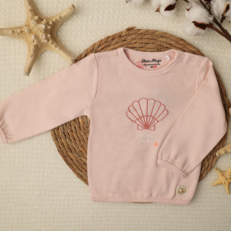 Soft breathable T-shirts for baby girls