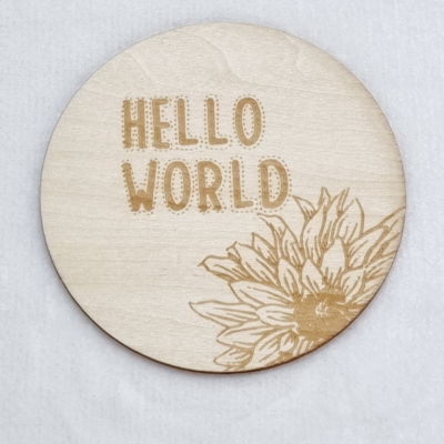 Wooden monthly milestone cards