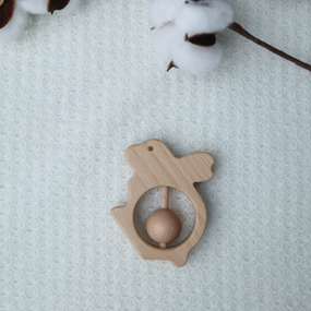 TOY - WOODEN BUNNY RATTLE