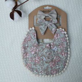 GIRL HEADBAND & BIB